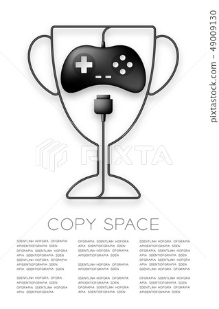 Trophy Cup shape made from cable Retro Gamepad or 49009130