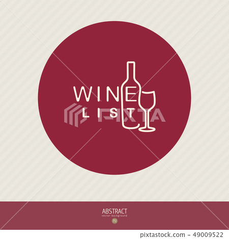 Flat simple vector logo of wine label or winery Flat simple vector logo of wine label or winery 49009522