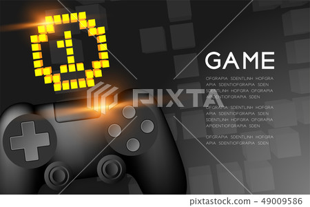 Gamepad or joypad black color with Gold Medal Gamepad or joypad black color with Gold Medal 49009586