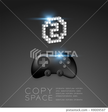 Gamepad or joypad black color with Silver Medal Gamepad or joypad black color with Silver Medal 49009587