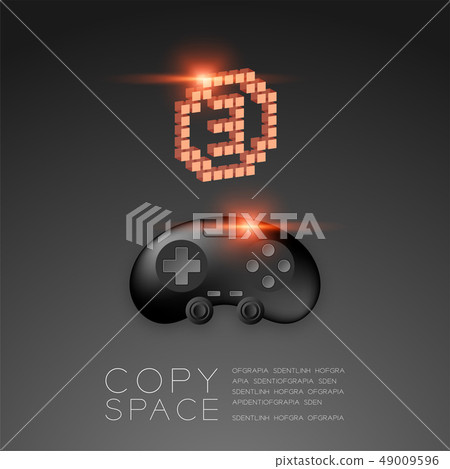 Gamepad or joypad black color with Copper Medal Gamepad or joypad black color with Copper Medal 49009596