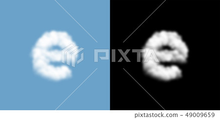 Alphabet lowercase set letter e, Cloud or smoke 49009659