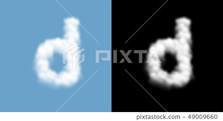 Alphabet lowercase set letter d, Cloud or smoke Alphabet lowercase set letter d, Cloud or smoke 49009660