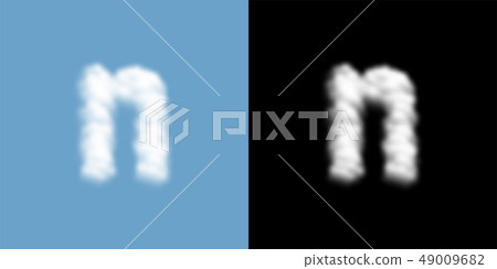 Alphabet lowercase set letter n, Cloud or smoke 49009682