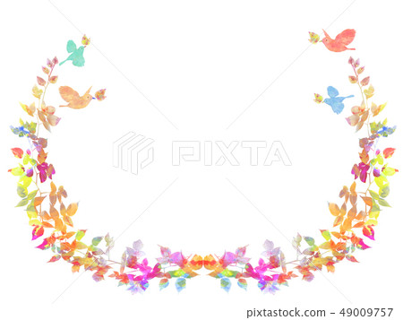 Leaf bird watercolor hand drawn style artwork Leaf bird watercolor hand drawn style artwork 49009757