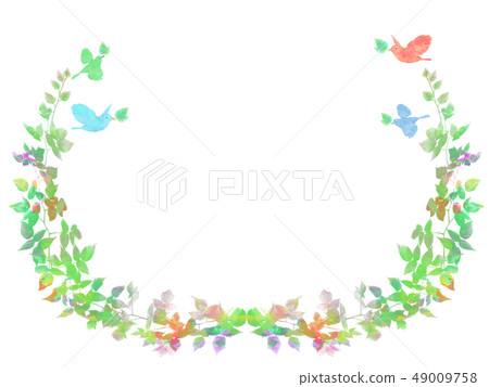 Leaf bird watercolor hand drawn style artwork Leaf bird watercolor hand drawn style artwork 49009758