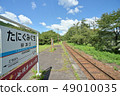 Summer scenery with Takumi Railway Taniguchiguchi Station 49010035