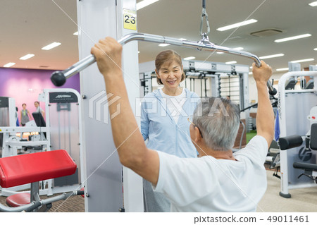 Senior couple Sports club image Senior couple Sports club image 49011461