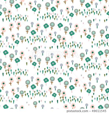 Small meadow flowers seamless vector pattern.... - Stock Illustration ...