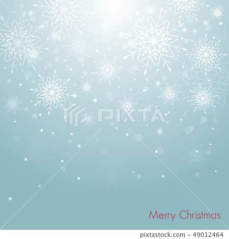 Happy Christmas and snowflakes illustration 49012464