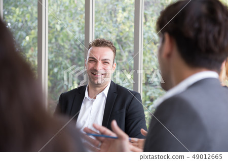Job interview, Friendly businessman interviewing 49012665