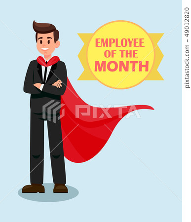 Male Boss in Red Cape Flat Vector Illustration-插圖素材 [49012820] - PIXTA圖庫