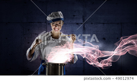 She is magician as cook She is magician as cook 49012974