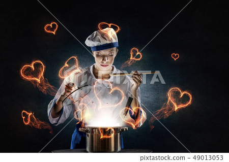 She is magician as cook She is magician as cook 49013053