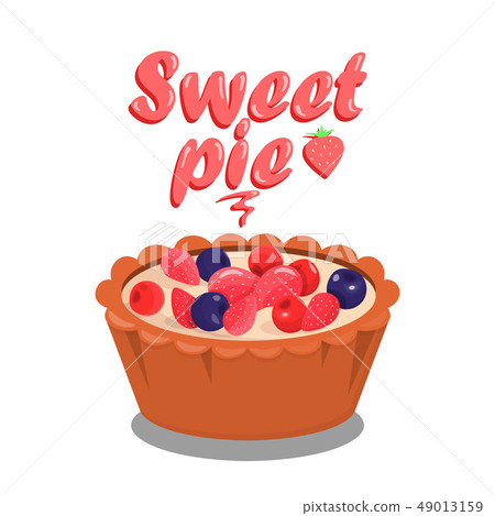 Delicious Berry Cake Cartoon Social media Banner Delicious Berry Cake Cartoon Social media Banner 49013159
