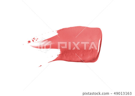 pink coral paint brush spots on white background pink coral paint brush spots on white background 49013163