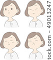 手寫女人插圖 49013247