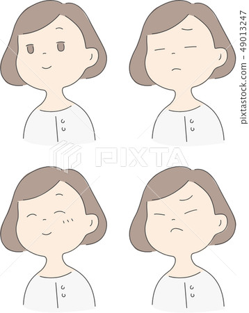 手寫女人插圖 49013247