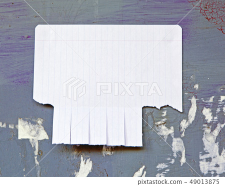 Blank white paper with tear off tabs. Blank white paper with tear off tabs. 49013875
