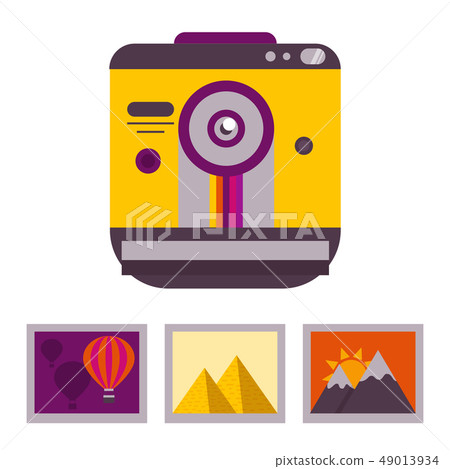 Vintage Snapshot Camera and Photos 49013934