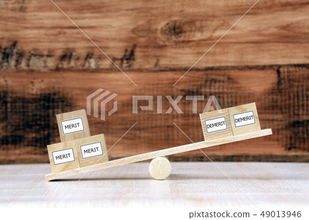 Balance between merit and demerit 49013946