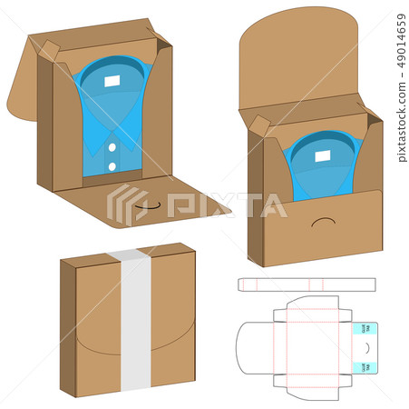 Box packaging die cut template design. 3d mock-up 49014659