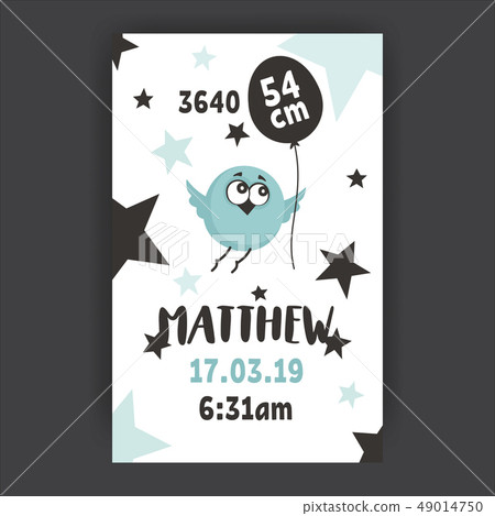Baby Shower poster template. Newborn metrics Baby Shower poster template. Newborn metrics 49014750