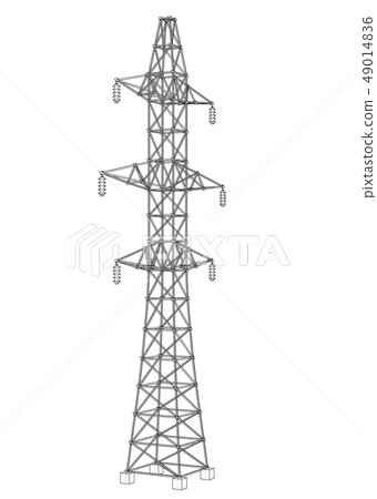 Electric pylon or electric tower concept. Vector Electric pylon or electric tower concept. Vector 49014836
