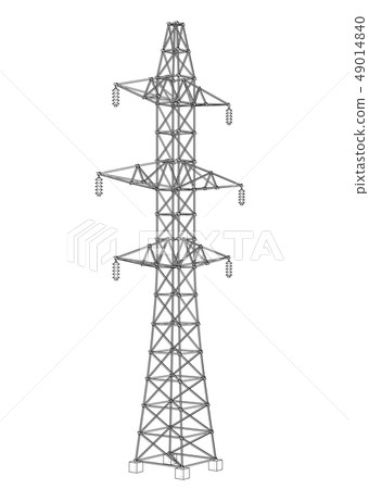 Electric pylon or electric tower concept. Vector Electric pylon or electric tower concept. Vector 49014840
