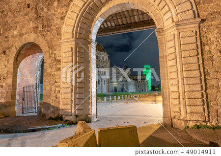 Pisa Tower in Square of Miracles for St Patrick's 49014911