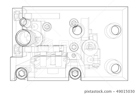 Abstract industry object concept. Vector 49015030