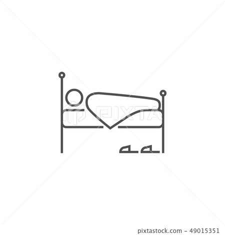 Bed Related Vector Line Icon. Bed Related Vector Line Icon. 49015351