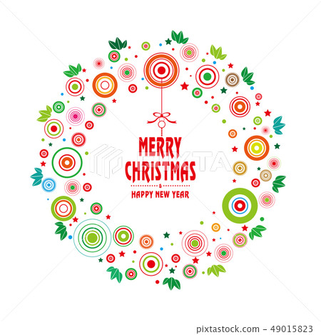 愉快的聖誕節和裝飾例證 49015823
