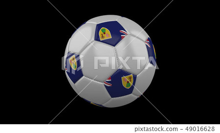 Soccer ball with flag Turks and Caicos, 3d 49016628
