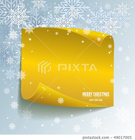 愉快的聖誕節和便條紙例證 49017005