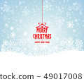 愉快的聖誕節和雪花例證 49017008