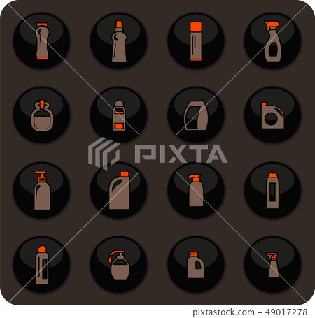 Household chemicals icons set 49017278