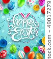 Happy Easter Day Poster.Vector illustration EPS10 49017279