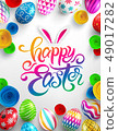 Happy Easter Day Poster.Vector illustration EPS10 49017282