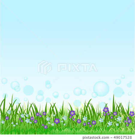 Nature of flowers and grass vector Nature of flowers and grass vector 49017528