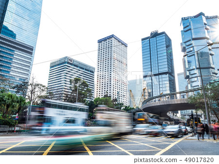 Commuting scenery of Hong Kong business district 49017820