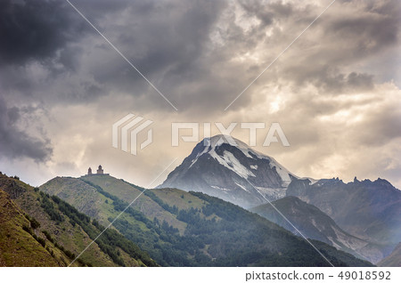 The Trinity Church in Gergeti (Gergetis Tsminda The Trinity Church in Gergeti (Gergetis Tsminda 49018592