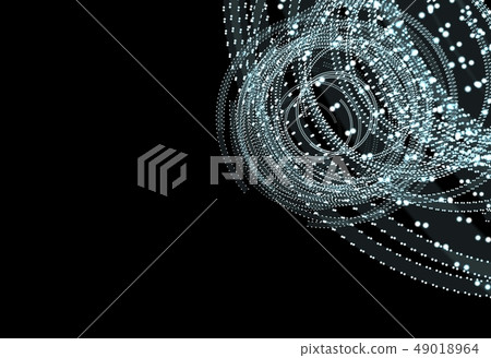 Abstract futuristic HUD object consist of glowing circles 49018964