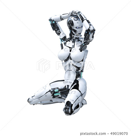 人形機器人perming3DCG插圖素材 人形機器人perming3DCG插圖素材 49019070