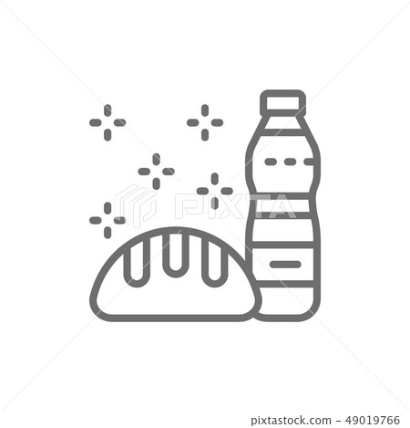Food for charity, donation, volunteering line icon. Food for charity, donation, volunteering line icon. 49019766
