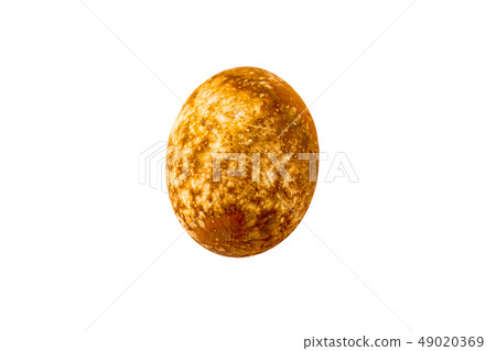 Colorful handmade easter eggs isolated on a white background 49020369