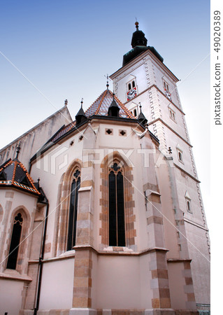Church of St Mark - tower in Zagreb, Croatia 49020389