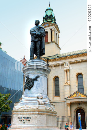 Monument of Croatian poet Petar Preradovic Monument of Croatian poet Petar Preradovic 49020393