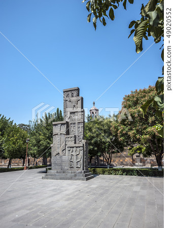 Khachkar in memory of the genocide of the Armenian 49020552