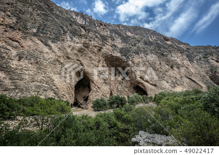 The road to the monastery complex Noravank. The road to the monastery complex Noravank. 49022417